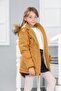 Girl's Waterproof Removable Hooded Plush Lined Long Coat Coat