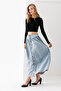 Buttoned Denim Skirt - 2