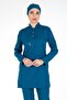 Petrol Green Thin Fabric Lycra Hijab Nurse Jersey And Hijab Doctor's Jersey Set