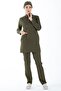 Khaki Green Thin Fabric Stretch Fabric Hijab Nurse Uniform and Hijab Doctor Uniform Set