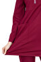 Claret Red Thin Fabric Lycra Hijab Nurse Jersey And Hijab Doctor Jersey Set - 4
