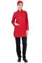 Red/Black Thick Fabric Lycra Hijab Nurse Jersey and Surgical Doctor Jersey Set - 2