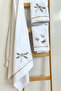 Lavender Fly Hand and Bath Towel Set (50*80 2 Pcs / 80*160 1 Pcs) 100% Cotton. - 5