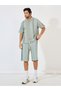 Stripe Knit Resort Relaxed Shirt & Oversize Shorts Co-Ords