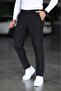 Men's Black Color Italian Cut Slim Fit Quality Fabric Trousers