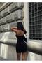 Sequin Sequin Low-Cut Black Mini Evening Gown - 6