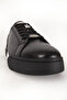 Men's Thick Sole Comfort Casual Shoes Real Leather Mc 17369m Black - 4