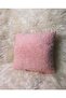 Teddy Fabric Pink Throw Pillow