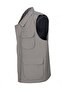Collared and Pocketed Summer Fabric Vest in Cream Color - 7