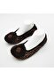 Brown and Cream Color Blended Ballerina Home Booties - 3