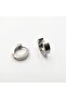 Perforated Steel Men's Earrings White Color - 7