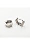Perforated Steel Men's Earrings White Color - 4