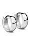 Perforated Steel Men's Earrings White Color - 5