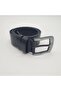 Simple Quality Leather Black Color Sports Jeans Belt with White Buckle - 3