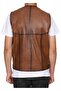 Tan Color Classic and Sports Model Leather Vest - 6