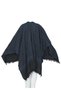 Navy Blue Color Triangle Pattern Poncho - 8