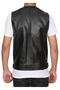Classic and Sports Model Black Color Leather Vest - 3