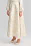 Beige Mesh Garnished Glitter Skirt - 24Y1633 - 4