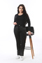 Women's Plus Size Black Stone Detailed 5-Pocket Lycra Jeans 65N38561 - 2