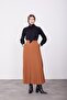 23K1509 Model Almond Skirt with Pockets and Pleats - 2