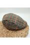Striped Model Khaki Color Men's Sports Cap - 7