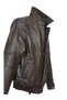 Elastic Waist Model Oversized Hazelnut Color Men's Leather Coat - 7