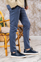 Men's Genuine Leather Sneakers, Casual Shoes, 100% Leather Shoes, 4 Seasons Men's Sneakers - 6