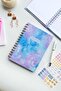 A5 Hard Cover Spiral Boundless Planner Agenda with Motivational Pages and Stickers Lilac Blue Sky - 2