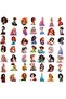 50 Cute Cartoon Anime Princess Stickers Engine Car Helmet Laptop Sticker - 3