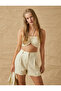 Crop Tank Top Halter Neck Linen Blend - 2