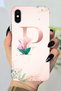 Apple iPhone XS Compatible Letter P Patterned Hd Printed Silicone Case