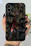 Apple iPhone X Compatible Hd+ Printed Coin - Gun Pattern Silicone Case