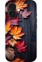 Apple iPhone 16 Compatible Hd+ Printed Autumn Leaves Patterned Silicone Case