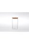 SQUARE BORO GLASS JAR W/BAMBOO LID 2L - 3