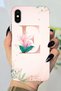 حافظة سيليكون متوافقة مع هاتف Apple iPhone Xs مطبوعة بنمط حرف E