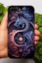 حافظة سيليكون مطبوعة عالية الدقة بنمط التنين الأسطوري متوافقة مع هاتف Apple iPhone 8 Plus
