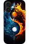 حافظة سيليكون متوافقة مع هاتف Apple iPhone 16 HD+ مطبوعة بنمط Ying - Yang