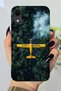 Airplane Pattern Hd Printed Silicone Case Compatible with Apple iPhone Xr