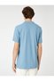 Basic T-Shirt Polo Neck Buttoned Slim Fit - 4