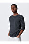 Basic Knitwear Sweater Textured Crew Neck Slim Cut
