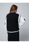 College Jacket Oversize Printed Embroidered Ribbed Pocket Detailed - 4