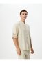 Judge Collar Shirt Buttoned Curvable Sleeve Detail