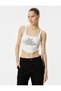 Crop Athlete Side Tied Printed U Collar Cotton - 3