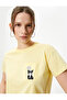 Pocket Detailed Printed T-Shirt Cotton Short Sleeve Crew Neck