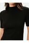 Half Turtleneck Sweater Knitwear Ribbed Short Sleeve - 5