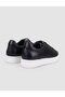 100% Genuine Leather Black Lace-Up Men's Sports Shoes - 3