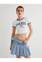 Paris Crop T-Shirt Printed Short Sleeve Crew Neck Slim Fit - 3