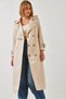 Women's Cream Garni Windbreaker Detailed Covered Trench Coat 2488 60261003 - 3