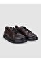 100% Genuine Leather Brown Lace-Up Men's Sports Shoes - 2