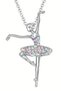 Rhinestone Ballerina Necklace Jewelry